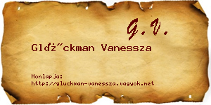 Glückman Vanessza névjegykártya